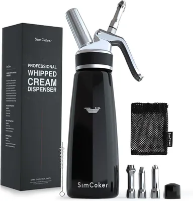 Produktbild von Simcoker Sahnespender Aluminium 500ml Schwarz