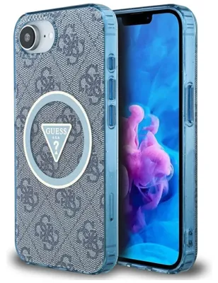 Produktbild von Guess Etui IML Glitter MagSafe für iPhone 16e Blau