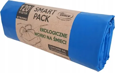 Obrázok produktu pre Ekologické, odolné vrecia na odpadky s lepiacou páskou, 120 l