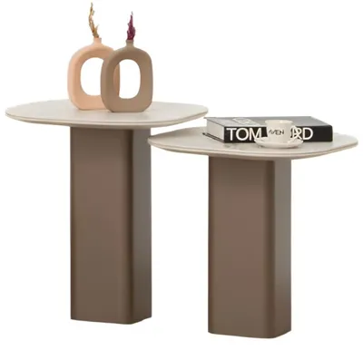 Immagine prodotto di Tavolino in legno marrone – Set di tavolini per il vostro salotto e set da salotto