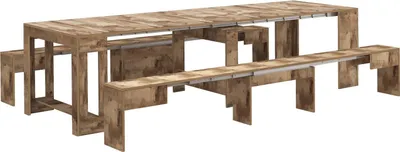 Immagine prodotto di Dmora Panca Quedan 25x290x45h cm Marrone, Peso Supportato 400 kg Colore Rivestimento Marrone  Italy
