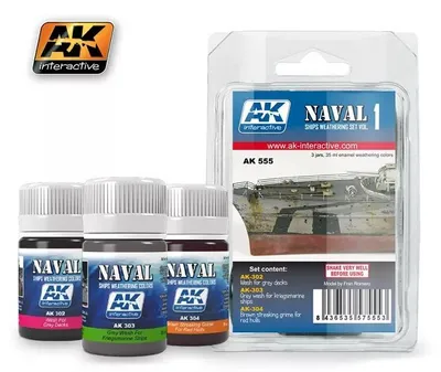 Image de AK Interactive S.L. AK-555 Kit de vieillissement pour navires Vol.1