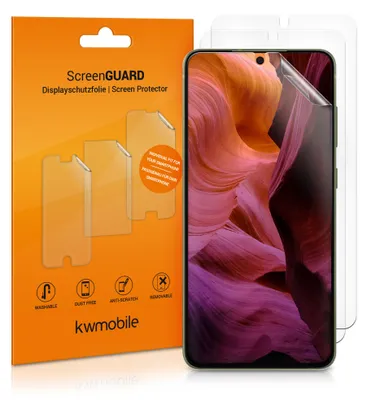 Produktbild von kwmobile 3x Displayschutzfolie kompatibel mit Samsung Galaxy S21 FE Folie - klare Schutzfolien Set in transparent