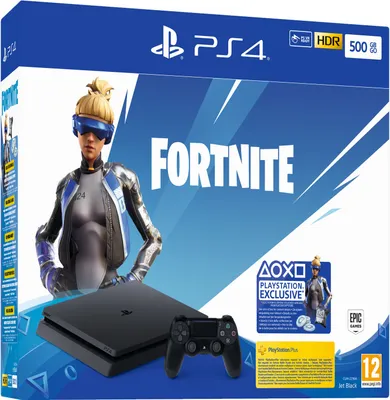 Produktbild von Sony PS4 500GB Jet Black: Fortnite Neo Versa Bundle mit einem PS4 Dualshock Controller
