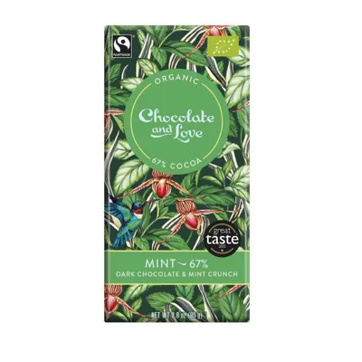 Produktbild von Dunkle Schokolade - Pfefferminze 67% Kakao 80g