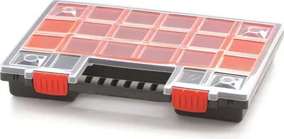 Obrázek produktu pro Plastový organizér 22 červených krabiček NORB 344x249x50