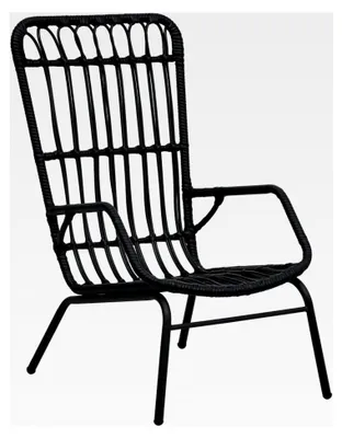 Produktbild von Gartenstuhl aus Poly Rattan in Schwarz
