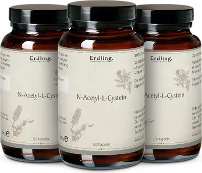 Produktbild von Erdling NAC - N-Acetyl-L-Cystein 3x120 Stück