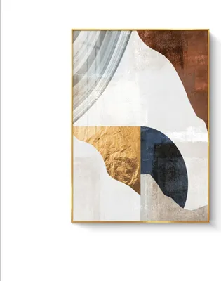 Produktbild von TPFLiving Kunstdruck LW-48 (OHNE RAHMEN) Poster - Leinwand - Wandbild - Hochauflösender Giclée-Druck, langlebig und hochwertig -  Nordic Art - Abstrakte Formen -  - Größe: 30x40cm