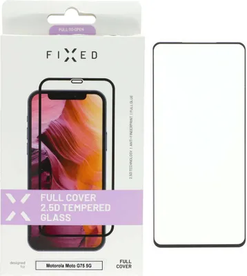 Produktbild von Gehärtetes Glas für Motorola Moto G75 5G, Fixed Full Cover 2.5D Tempered Glass, Transparent mit Schwarzen Rahmen