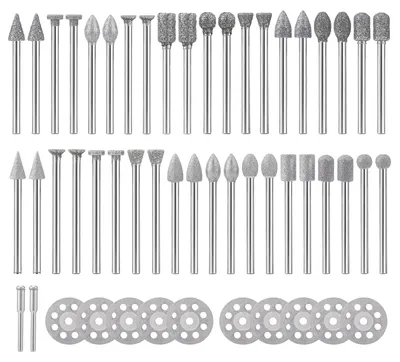 Diamantfreesset 40-teilig, 3 mm Schaft, für Gravur & Schleifen