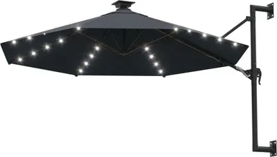 Immagine prodotto di Ombrellone da Giardino a Parete con LED 300 cm Antracite