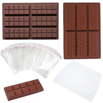 Silikon-Schokoladenform, BPA-frei, 2er-Set, 25,5x16,5 cm, antihaftbeschichtet
