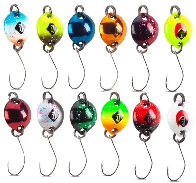 Produktbild von Iron Trout Button Spoon 1,8g - Forellenblinker, Sänger Farbe:Spotted Purple / Blue