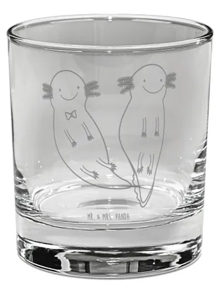 Produktbild von Mr. & Mrs. Panda Tumbler Axolotl Freundin - Transparent - Geschenk, Whiskyglas, Liebe, Paar, Whisky, Glas, Bourbon, Valentinstag, Whiskeyglas