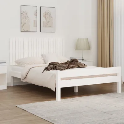 Produktbild von "2026 Promotion" Wand-Kopfteil Weiß 140x3x60 cm Massivholz Kiefer - Bettkopfteil CC29094