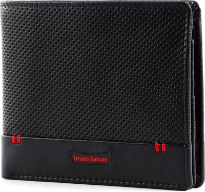 Produktbild von bruno banani Leder Geldbörse Wallet Black schwarz