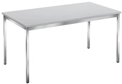Produktbild von SODEMATUB Mehrzwecktisch lichtgrau rechteckig, Vierkantrohr chrom, 140,0 x 80,0 x 74,0 cm