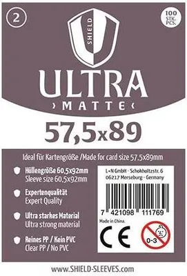 Produktbild von 1027375 - Ultra Matte - 100 Super Sleeves f. K.-Größe 57,5 x 89 mm