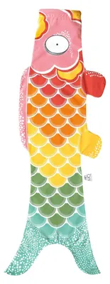 Immagine prodotto di Madame MO Koinobori, bavaglino in Cotonelogico, piccolo, motivo arcobaleno, 70 cm