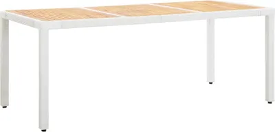 Produktbild von vidaXL 9-tlg. Garten-Essgruppe Poly Rattan Weiß