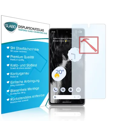 Produktbild von 3 x Slabo PREMIUM Panzerglasfolie für Google Pixel 7 KLAR "Tempered Glass" 9H (verkleinerte Folien) Schutzglas Schutzfolie Displayglas