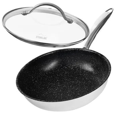 Produktbild von Stoneline Professional 12948 Bratpfanne, 20 cm max. Durchmesser, Edelstahl, Induktionsherd-geeignet, Antihaftbeschichtung