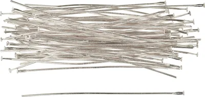Produktbild von Stifte für Zauberperle, ca. 70mm, 50 Stück Silber