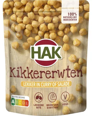 Image de Pois chiches Hak 225g – Pois chiches précuits riches en protéines pour salades et ragoûts