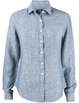 Produktbild von Cutter & Buck - "Summerland" Hemd für Damen, Leinen ET805 (L) (Denim meliert)
