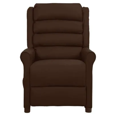 Image de vidaXL Fauteuil de massage brun similicuir