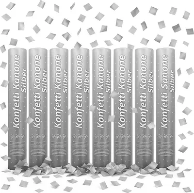 Produktbild von Party-popper Konfetti Kanone Konfetti-Popper Party Geburtstag Hochzeit Silber