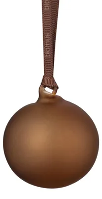 Produktbild von Blomus 2er Set Weihnachtsschmuck -JUHLA- - Größe L, Kugel-Weihnachtsschmuck, Glas, Polyester, Braun, 9 cm, 100 mm, 2 Stück(e)