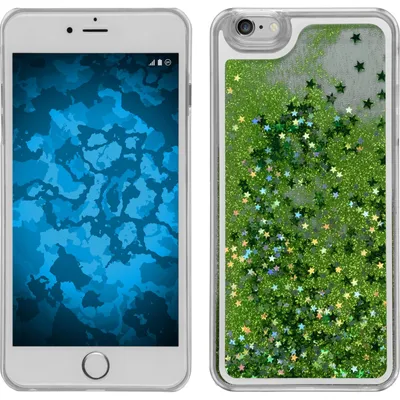 Produktbild von PhoneNatic Case kompatibel mit Apple iPhone 6 Plus / 6s Plus - Hülle grün Stardust Hard-case + 2 Schutzfolien