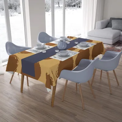 Tischdecke, 100% Polyester, wasserabweisend, 140x200 cm, braun