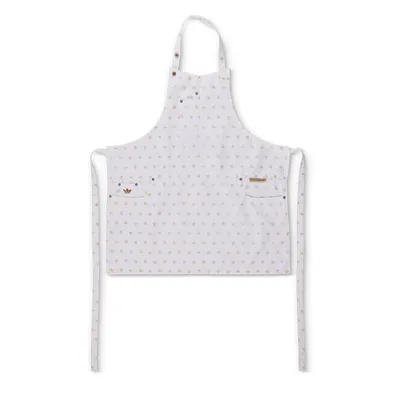 Produktbild von Dutchdeluxes - Grill- oder Küchenschürze - 5 Taschen - Weiß mit goldenen Sternen