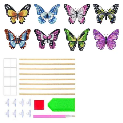 Diamantmalerei Schmetterling DIY-Bastelset für Kinder & Erwachsene