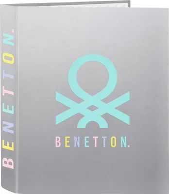 Immagine prodotto di Raccoglitore ad anelli Benetton Silver Color argento A4 27 x 33 x 6 cm