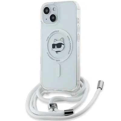 Produktbild von Fall Karl Lagerfeld Iml Choupette Kopf & Cord Magsafe Na Iphone 13 / 14 / 15 - Przezroczyste