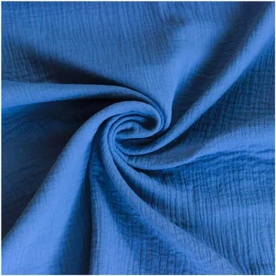 50x130cm Musselin Stoff uni Oeko-Tex zertifiziert Meterware Mulltuch Baumwolle brillantblau