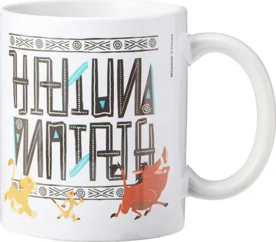 Produktbild von The Lion King - Kaffeebecher "Hakuna Matata" PM2777 (Einheitsgröße) (Weiß/Gelb/Orange)