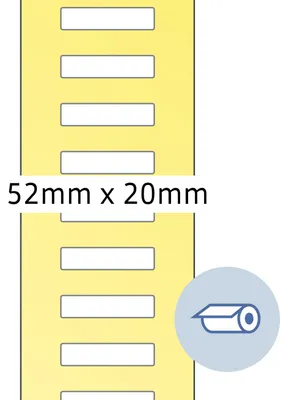 Produktbild von Rollenetiketten weiß 52x19,5 mm Papier matt 5000 St.