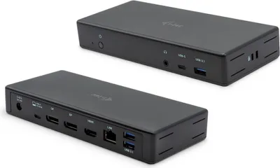 Zdjęcie produktu dla i-tec C31TRIPLEDOCKPD, Przewodowa, USB 3.2 Gen 2 (3.1 Gen 2) Type-C, 85 W, 3,5 mm, 10,100,1000 Mbit/s, Czarny