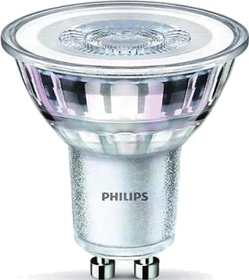A studio shot of a Philips LED light bulb.