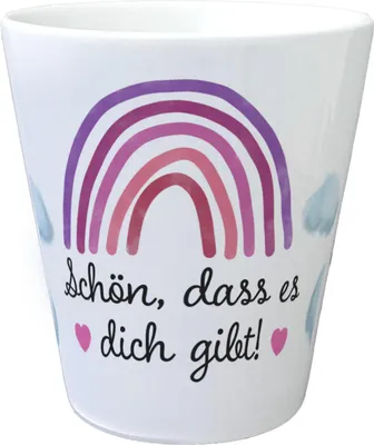 Produktbild von Regenbogen Blumentopf Schön, dass es dich gibt