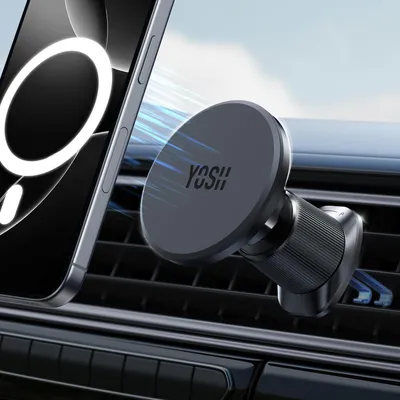 Produktbild von Handyhalterung Auto Magnetisch 360° drehbar für iPhone 12-17 Serie & MagSafe Hüllen Horizontale Lüftung Bimetallhaken