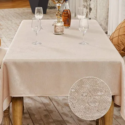 Obrázok produktu pre Biela obrus, 145 x 300 cm, odolný voči škvrnám, polyester