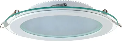 Produktbild von 15w LED Panel Einbaustrahler Deckenleuchte Einbauleuchte mit Glasumrandung Rahmen Rund Warmweiß
