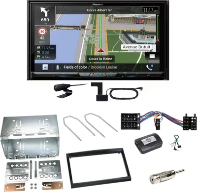 Produktbild von Pioneer AVIC-Z930DAB Navigation USB MP3 Einbauset für Peugeot 307 Citroen C2 C3