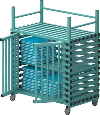 Produktbild von Sport-Thieme Regalwagen für Schwimmbad-Equipment by Vendiplas, Aqua, Mittel mit Zusatzfläche